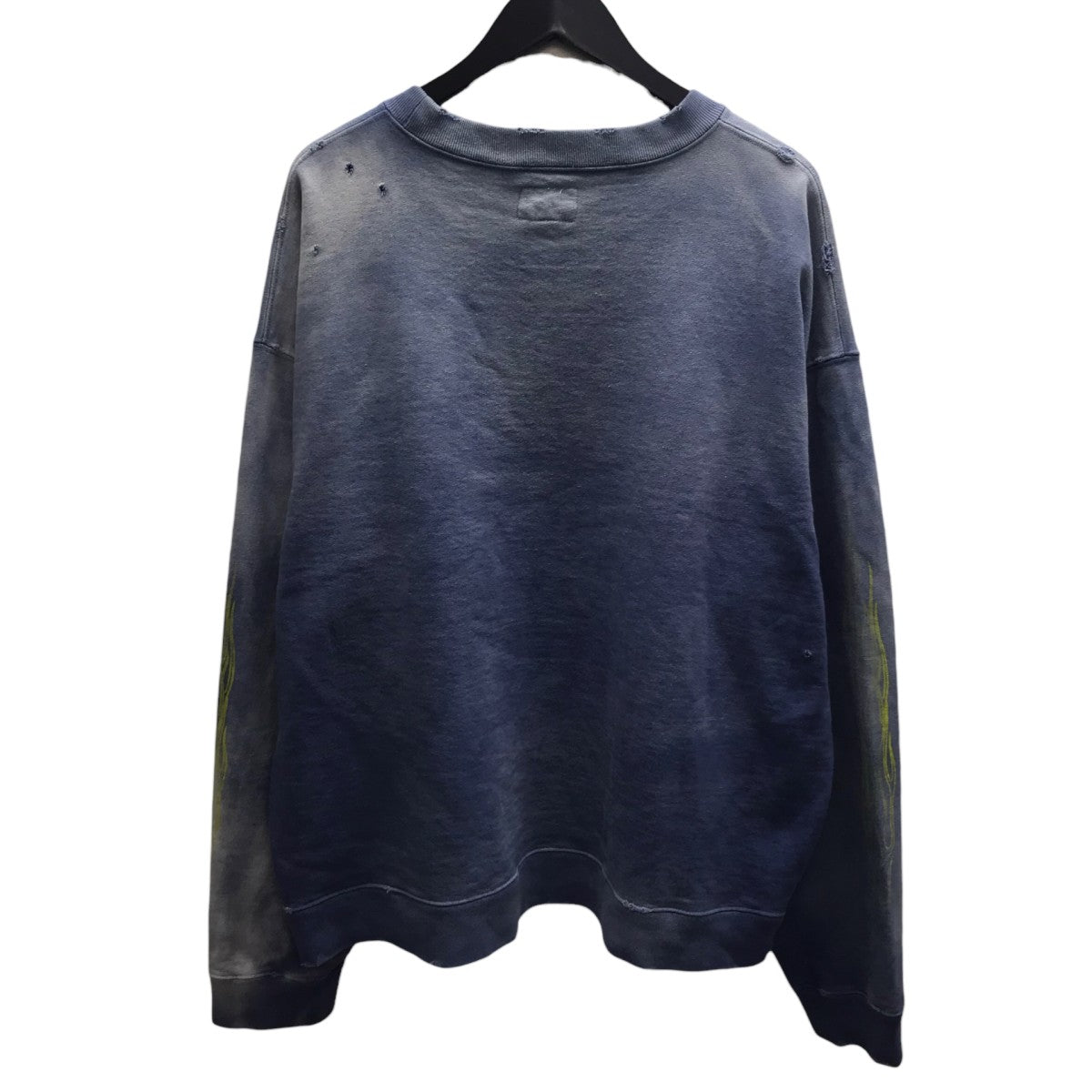 24SS FIRE PRINTED BREACHED PO ダメージ加工スウェット