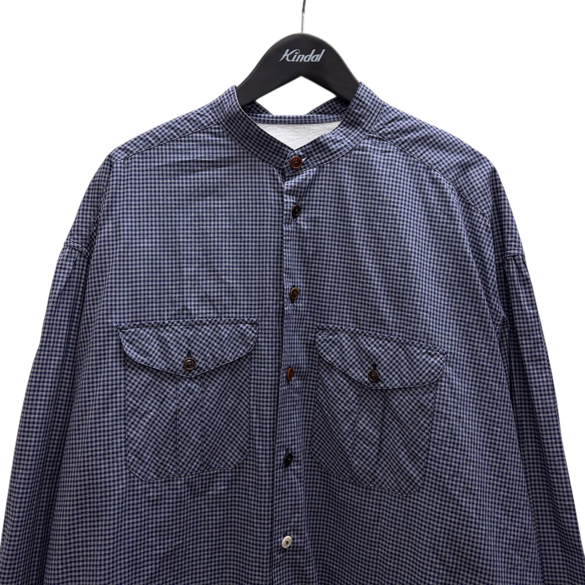 The crooked Tailor 柿乃葉FRENCH STAND COLLAR WORK SHIRTスタンドカラーシャツ 古着・中古-2枚目のアイテム画像