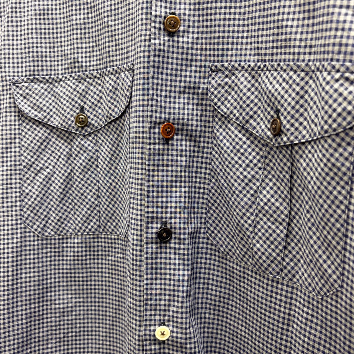 The crooked Tailor 柿乃葉FRENCH STAND COLLAR WORK SHIRTスタンドカラーシャツ 古着・中古-5枚目のアイテム画像
