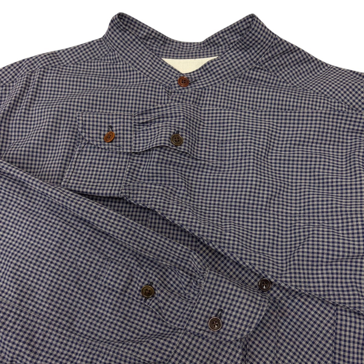 The crooked Tailor 柿乃葉FRENCH STAND COLLAR WORK SHIRTスタンドカラーシャツ 古着・中古-6枚目のアイテム画像