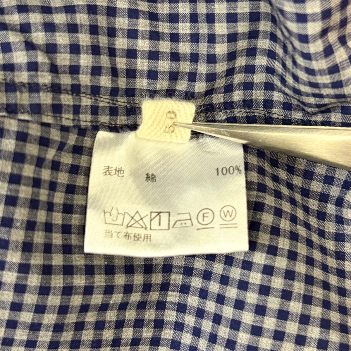 The crooked Tailor 柿乃葉FRENCH STAND COLLAR WORK SHIRTスタンドカラーシャツ 古着・中古-8枚目のアイテム画像