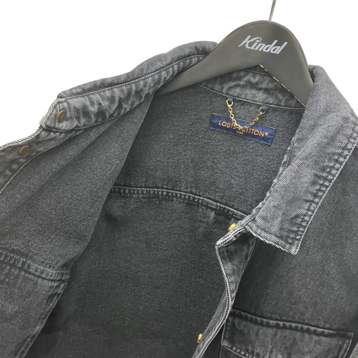 LOUIS VUITTON Monogram Emboss Oversized Denim Jacket シャツジャケット 古着・中古-6枚目のアイテム画像
