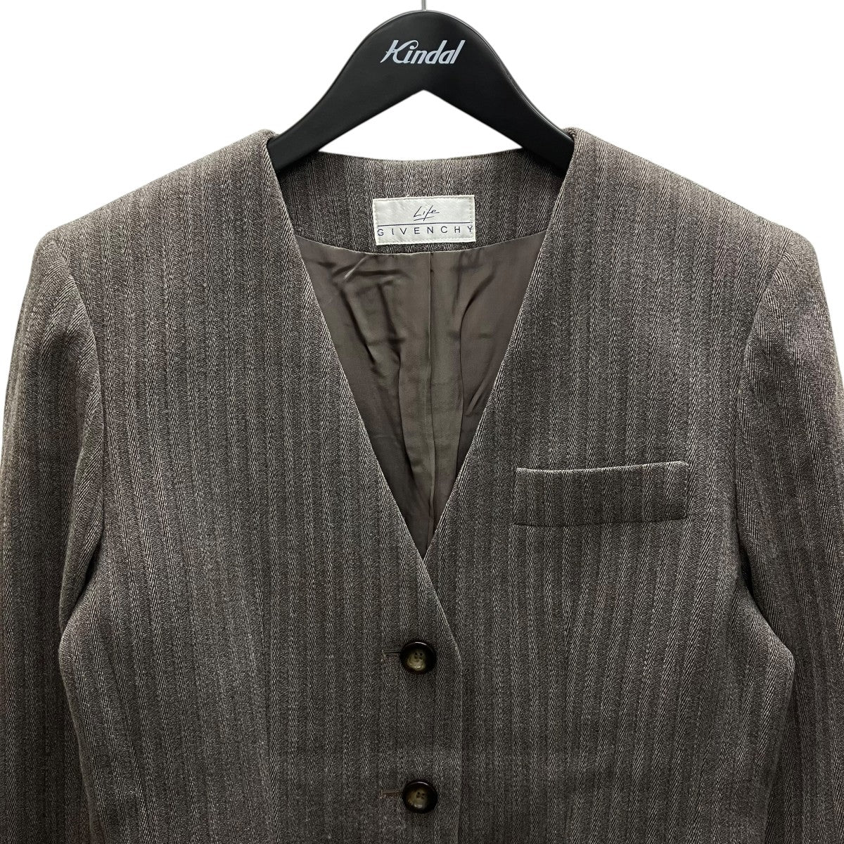 GIVENCHY ノーカラージャケット 古着・中古-2枚目のアイテム画像