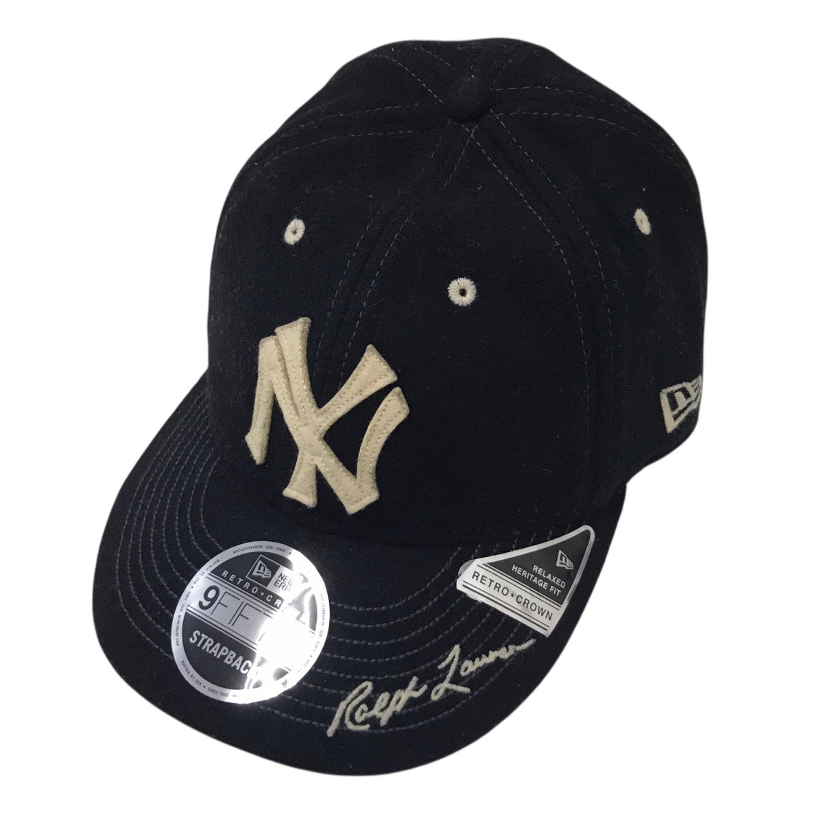 New Era×RALPH LAUREN×new york yankees ウールロゴキャップヤンキース 古着・中古-1枚目のアイテム画像