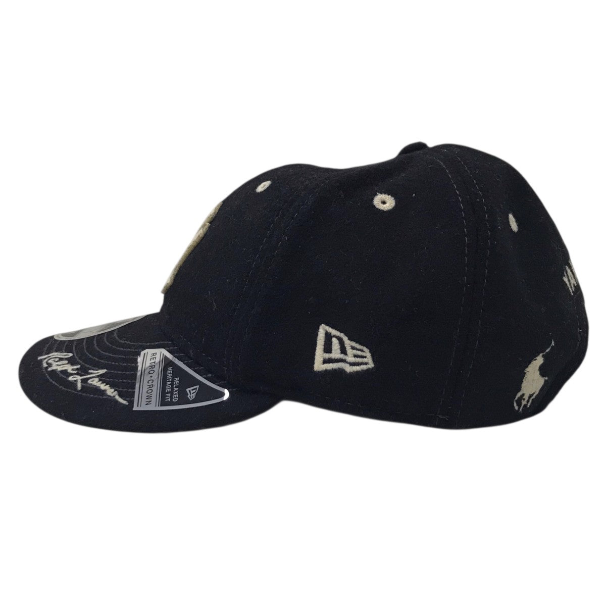 New Era×RALPH LAUREN×new york yankees ウールロゴキャップヤンキース 古着・中古-3枚目のアイテム画像