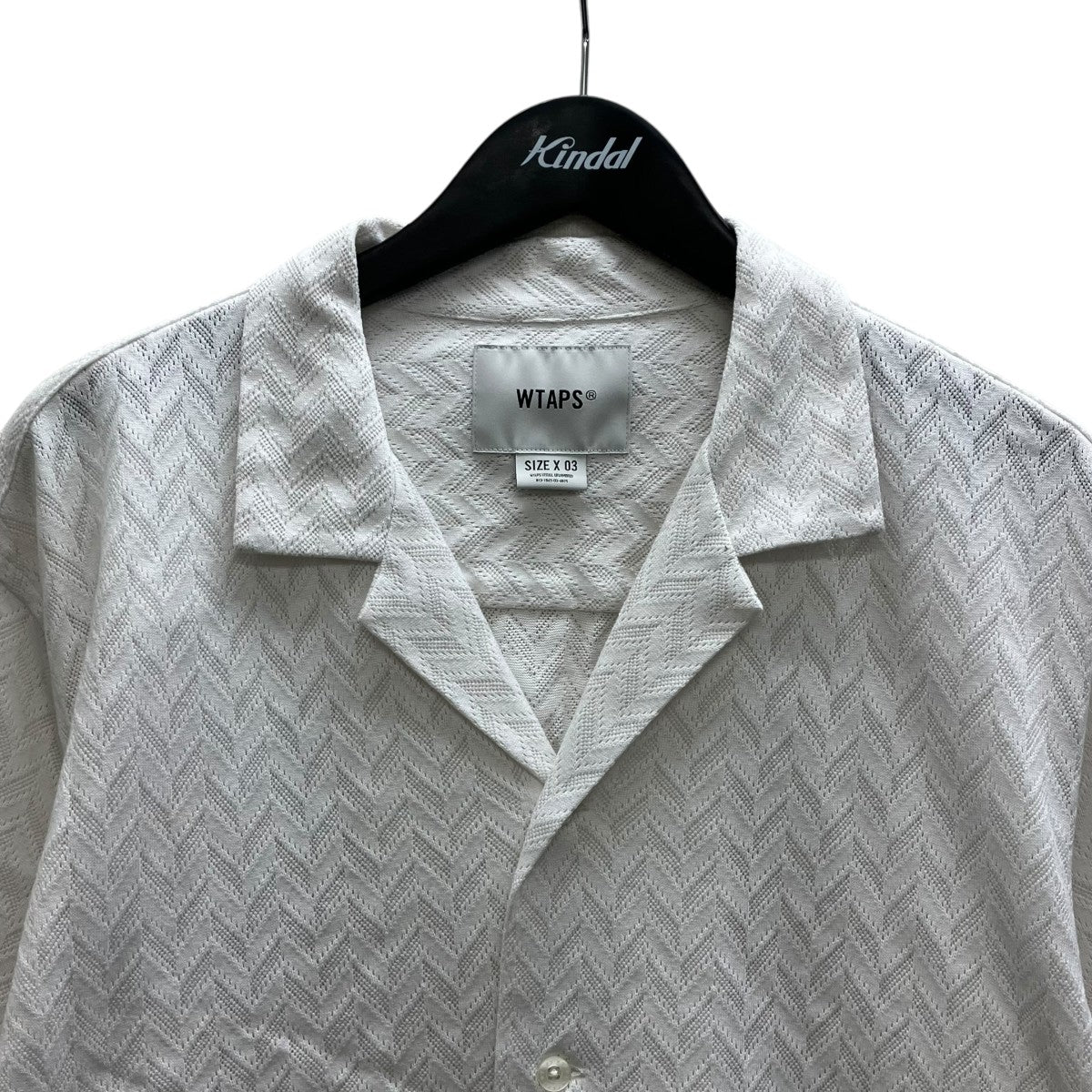 WTAPS 25SSTXT ／ SS ／ CTPL． HERRINGBONE．TEXTILE 半袖シャツ 古着・中古-3枚目のアイテム画像