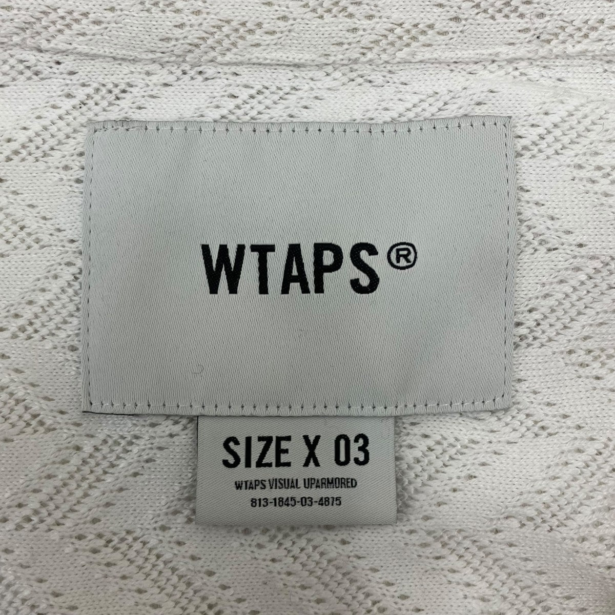 WTAPS 25SSTXT ／ SS ／ CTPL． HERRINGBONE．TEXTILE 半袖シャツ 古着・中古-6枚目のアイテム画像