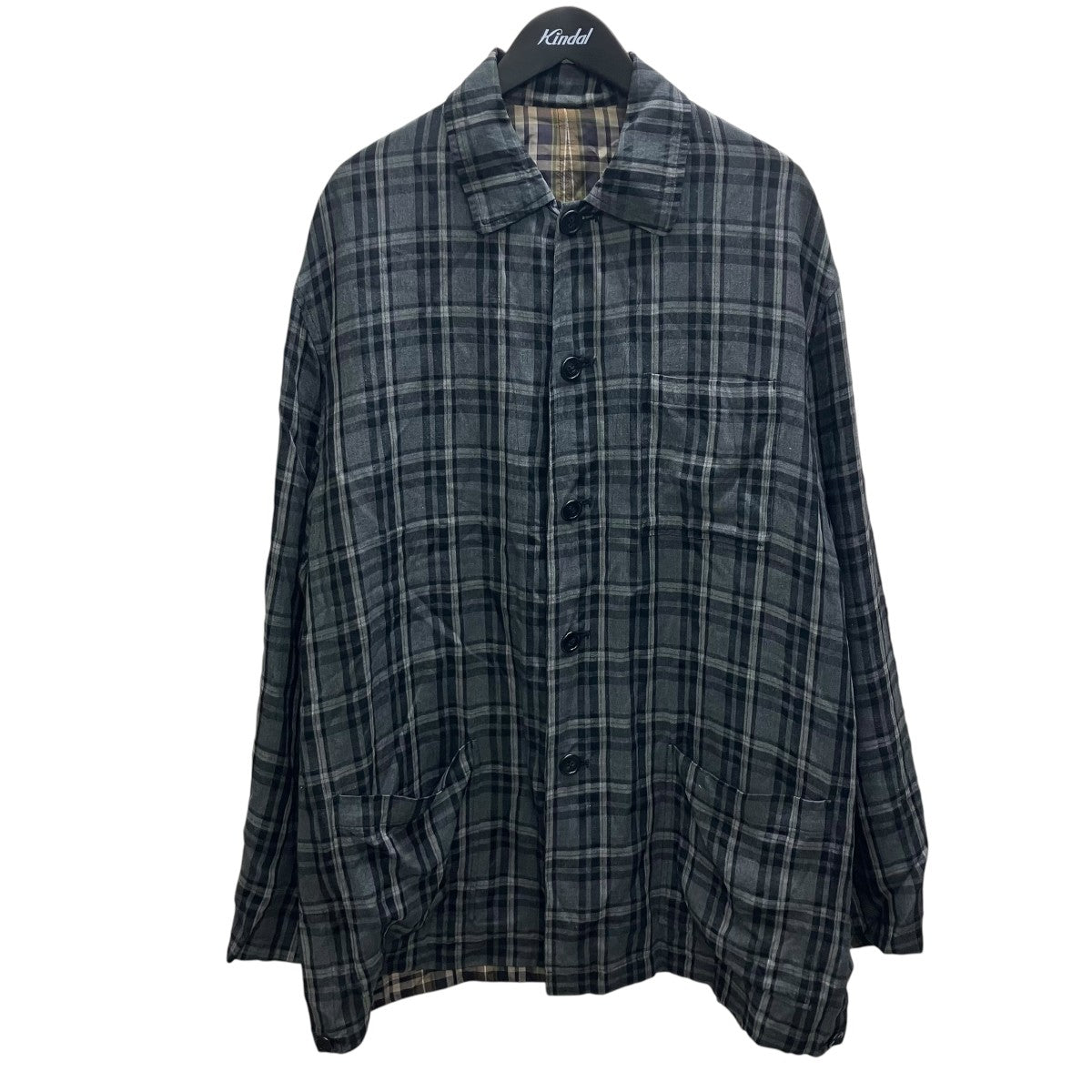 Y’S for men 98SS リバーシブルチェックコート 古着・中古-1枚目のアイテム画像