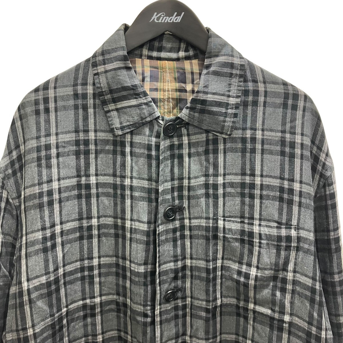 Y’S for men 98SS リバーシブルチェックコート 古着・中古-2枚目のアイテム画像