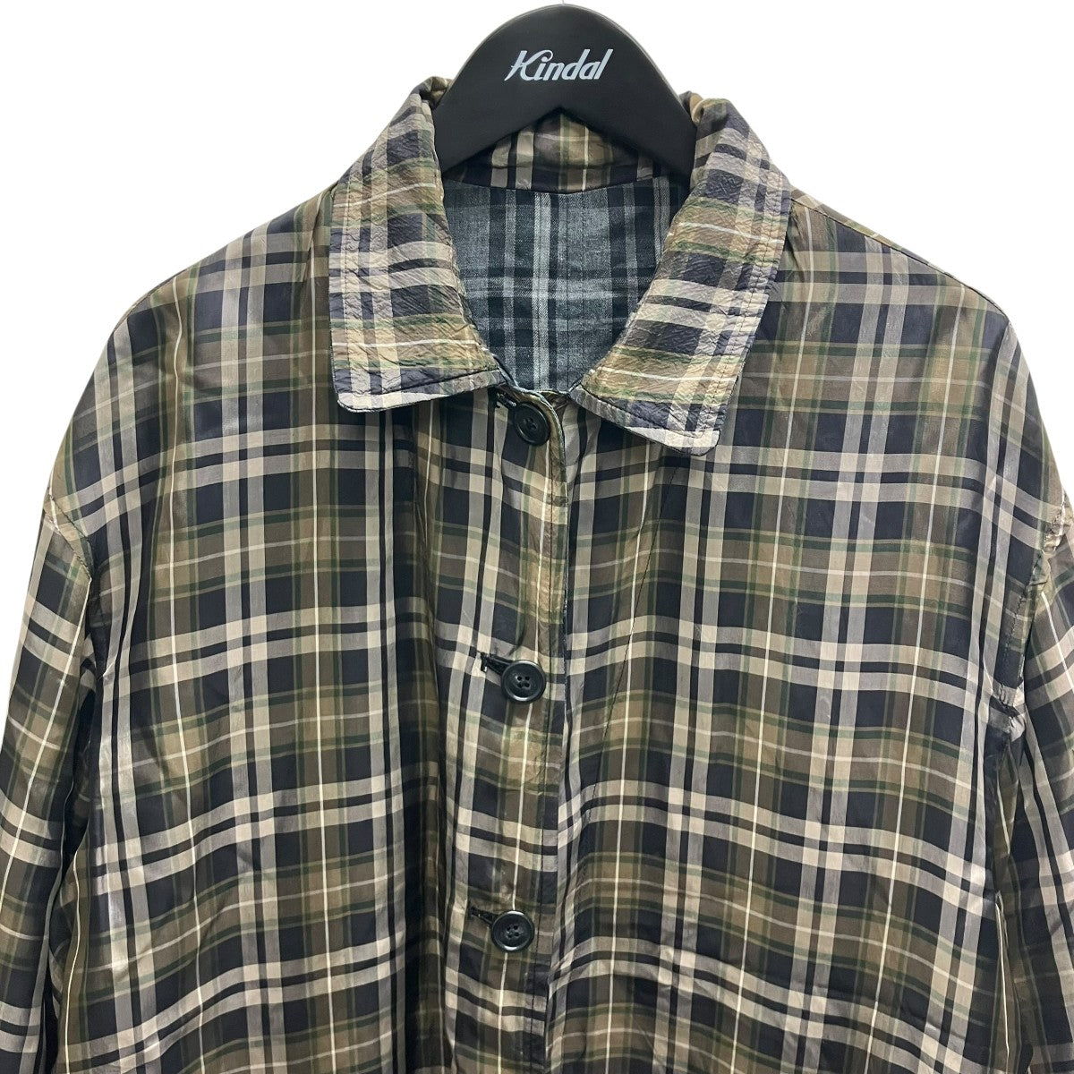 Y’S for men 98SS リバーシブルチェックコート 古着・中古-8枚目のアイテム画像
