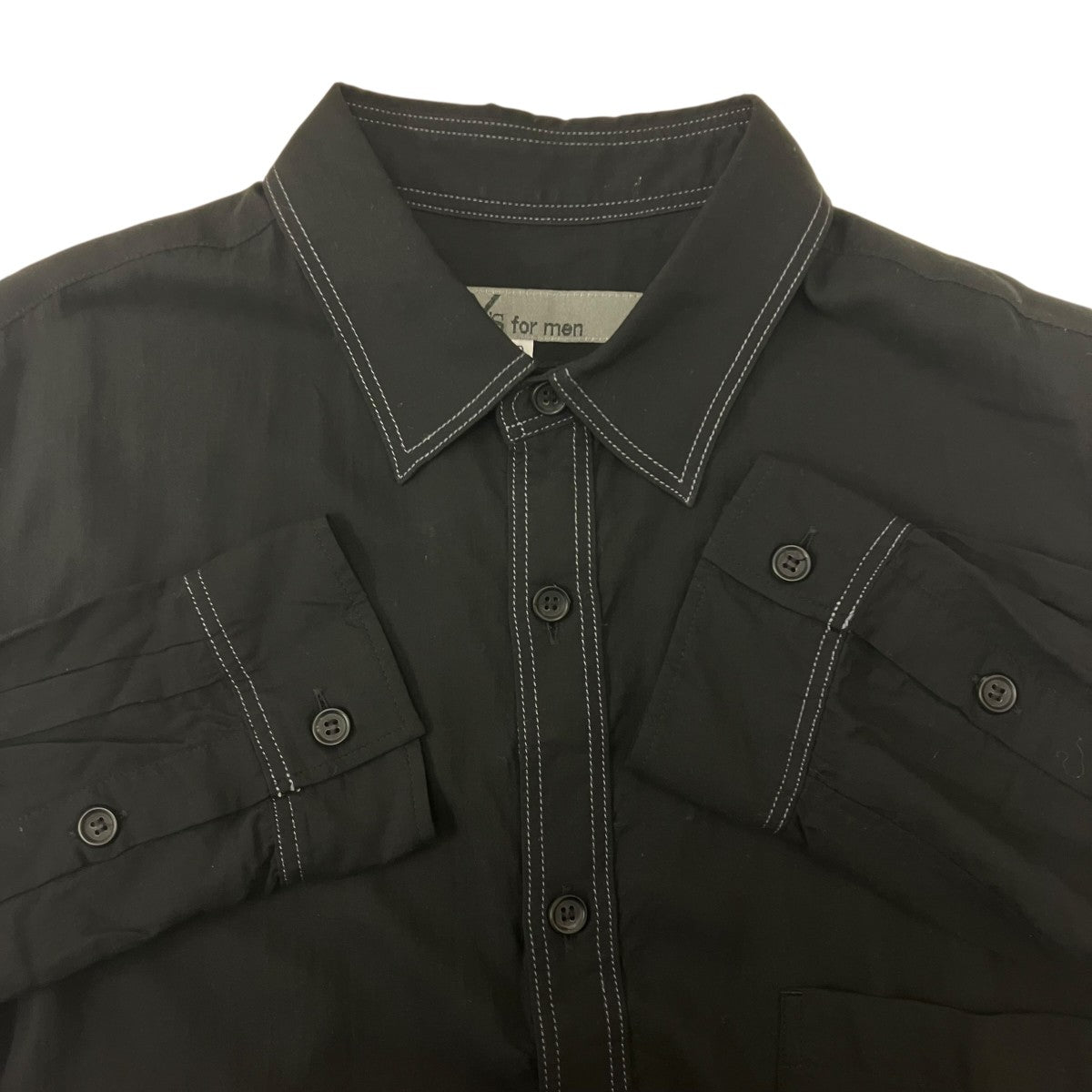 Y’S for men 24SS DOUBLE STITCH SHIRT ステッチシャツ 古着・中古-5枚目のアイテム画像