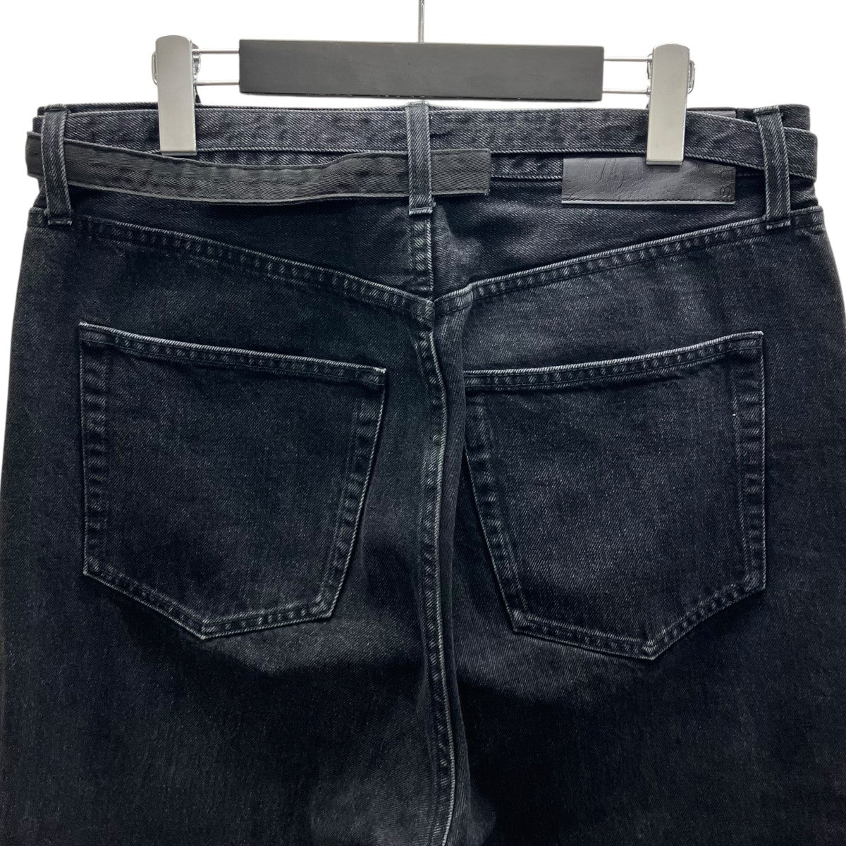 sacai Wide Denim Pants ベルテッドワイドデニムパンツ 古着・中古-4枚目のアイテム画像