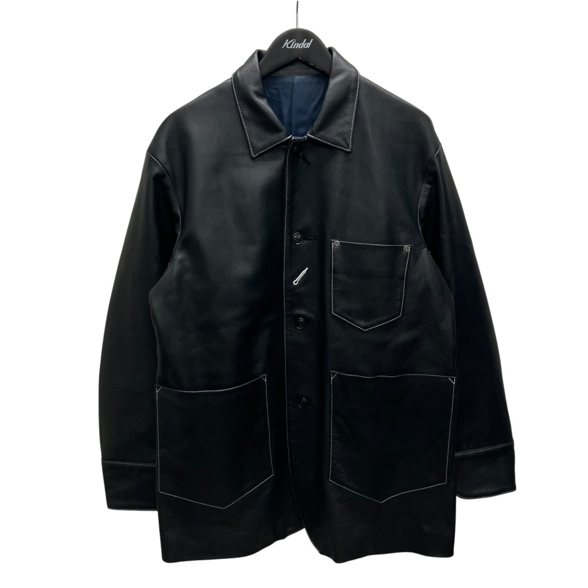 URU EX LEATHER COVERALL レザーカバーオールジャケット 古着・中古-1枚目のアイテム画像