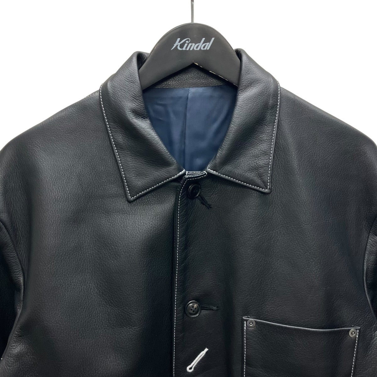 URU EX LEATHER COVERALL レザーカバーオールジャケット 古着・中古-2枚目のアイテム画像