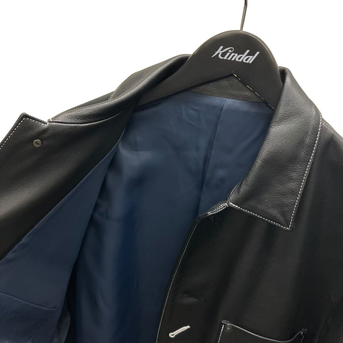 URU EX LEATHER COVERALL レザーカバーオールジャケット 古着・中古-4枚目のアイテム画像
