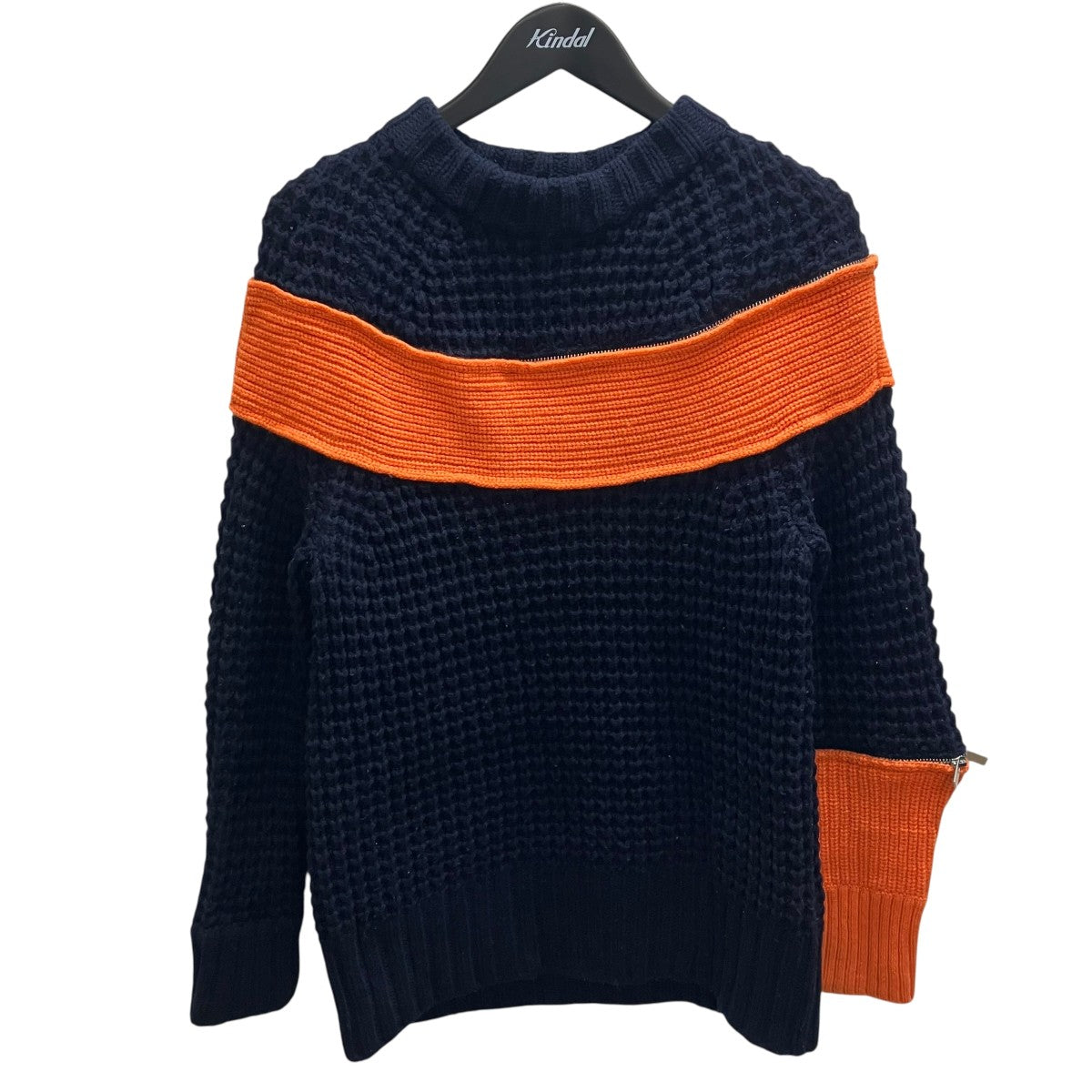 sacai ジップアタッチメントニット 古着・中古-1枚目のアイテム画像
