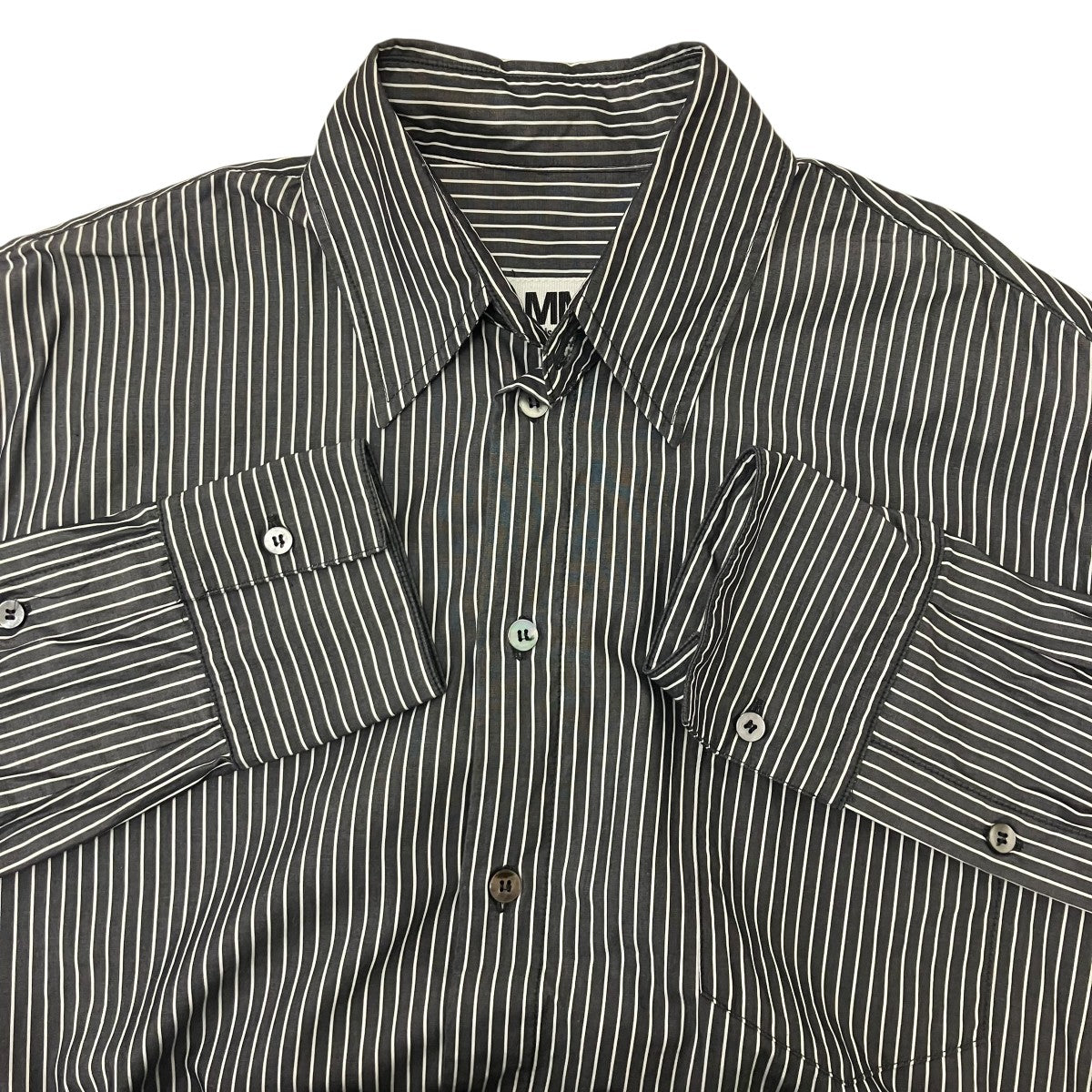 04ss マルタンマルジェラ　ストライプラグランシャツ MM6 Maison Margiela(マルタンマルジェラ) ストライプロングシャツ