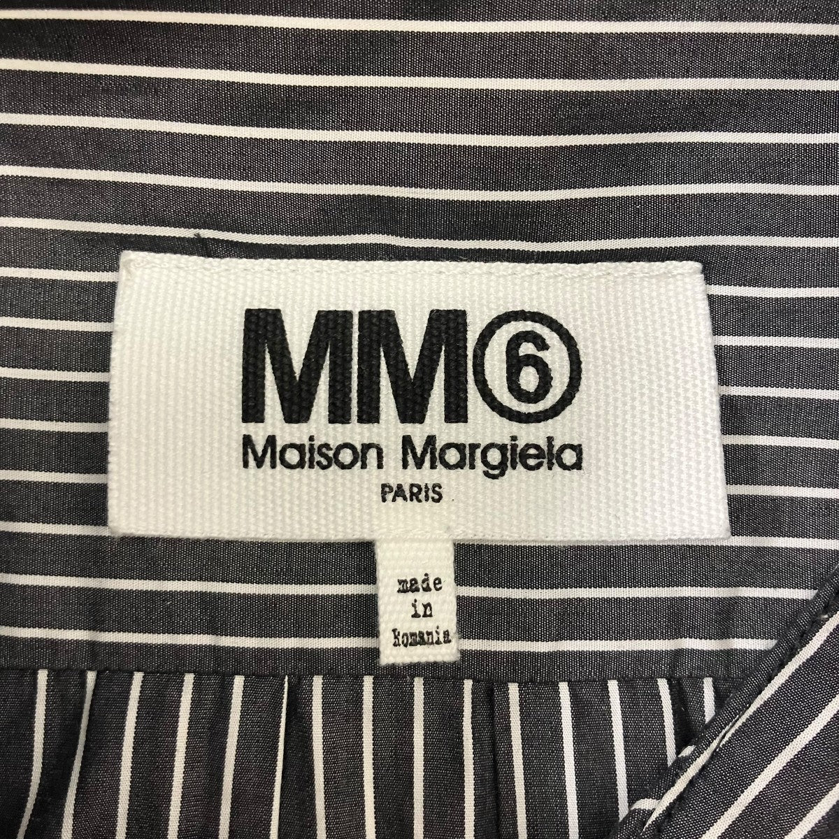 MM6 Maison Margiela ストライプロングシャツ 古着・中古-6枚目のアイテム画像