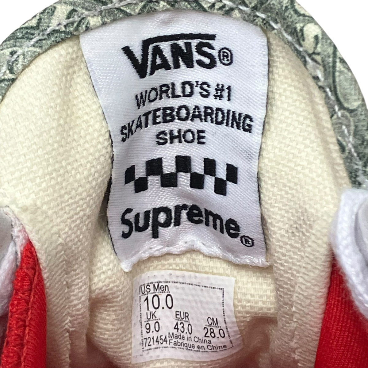 Supreme×VANS ローカットスニーカー 古着・中古-8枚目のアイテム画像