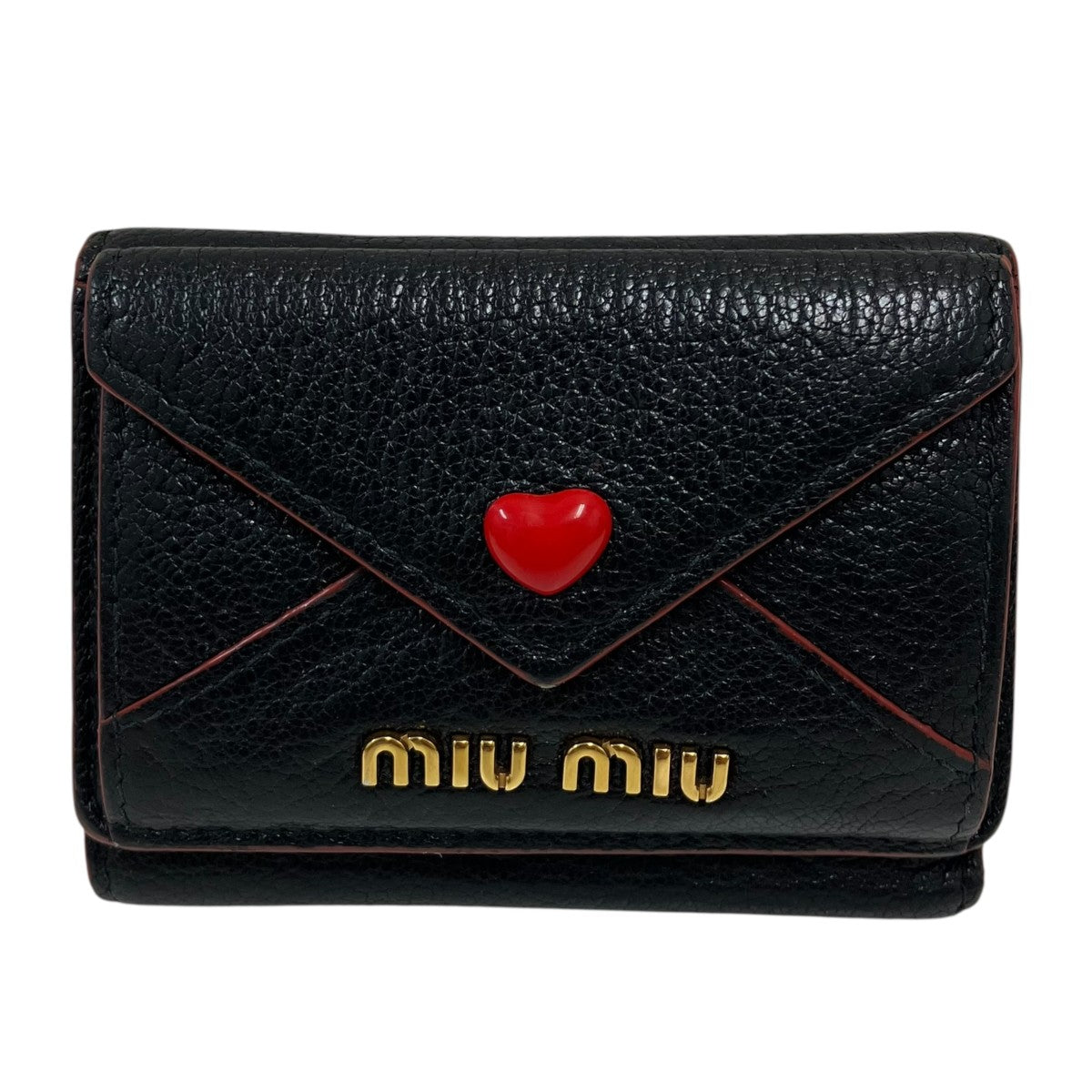 MIU MIU MADRAS LOVE 3つ折り財布 古着・中古-2枚目のアイテム画像