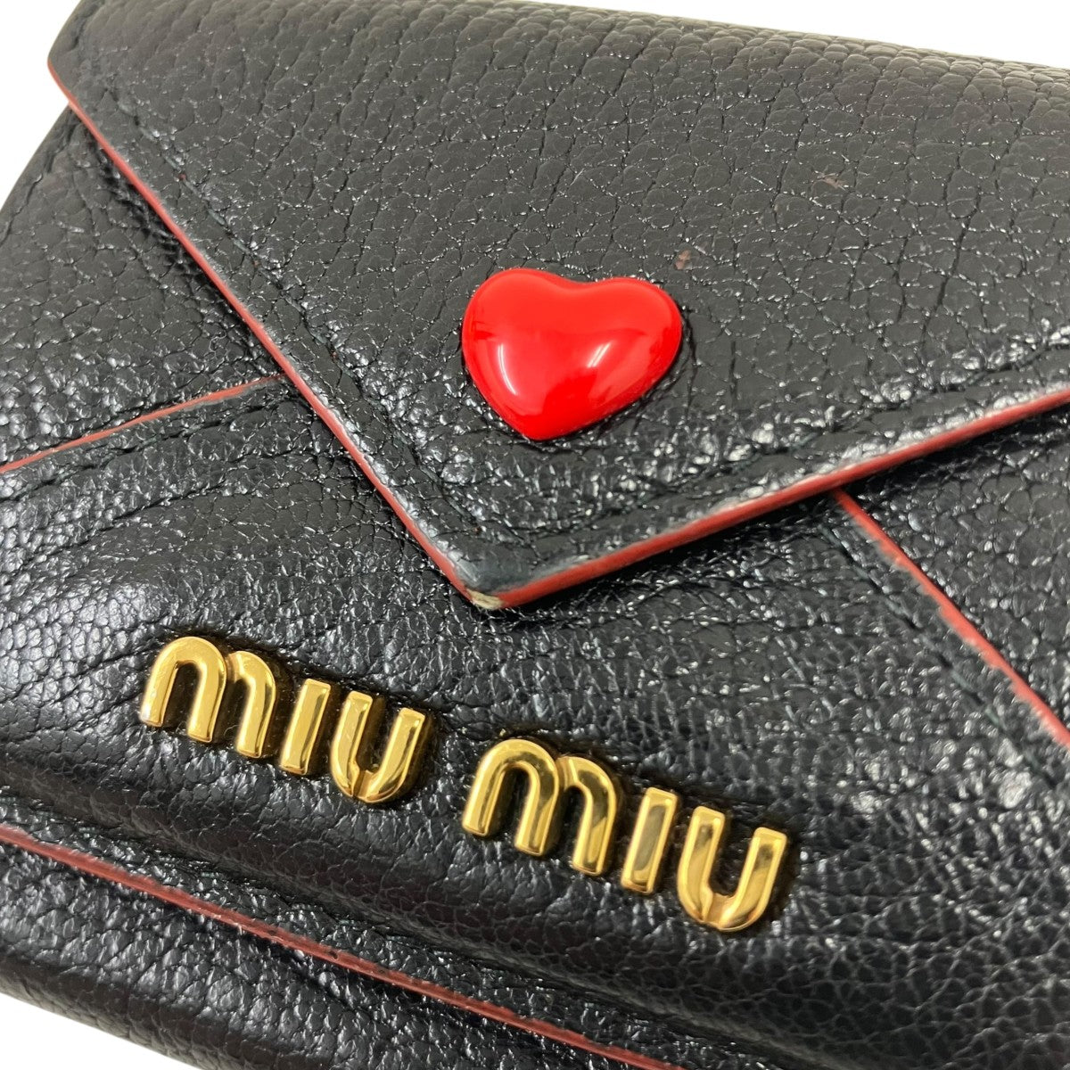 MIU MIU MADRAS LOVE 3つ折り財布 古着・中古-5枚目のアイテム画像