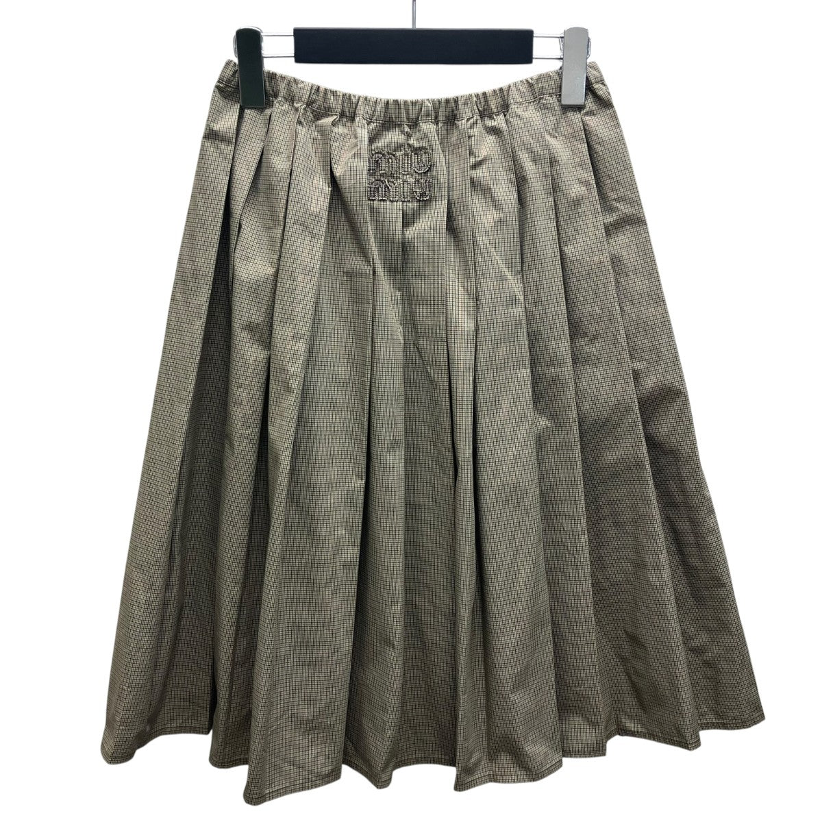 MIU MIU チェックスカート 古着・中古-2枚目のアイテム画像