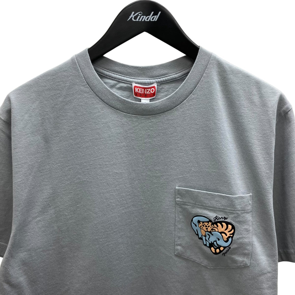 KENZO CLASSIC POCKET T-SHIRT 胸ロゴ刺繍Tシャツ 古着・中古-2枚目のアイテム画像