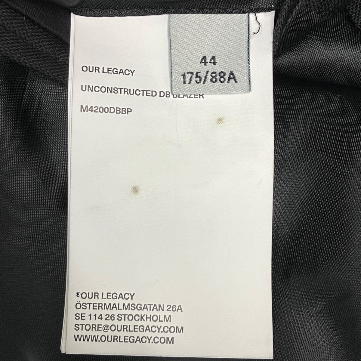 OUR LEGACY UNCONSTRUCTED DB BLAZERダブルブレザー 古着・中古-7枚目のアイテム画像