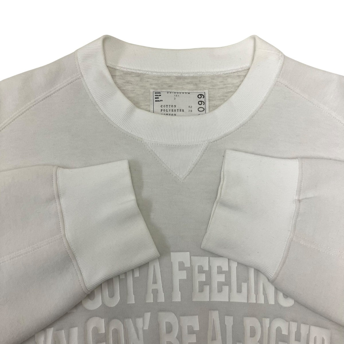 sacai クルーネックスウェット 古着・中古-5枚目のアイテム画像
