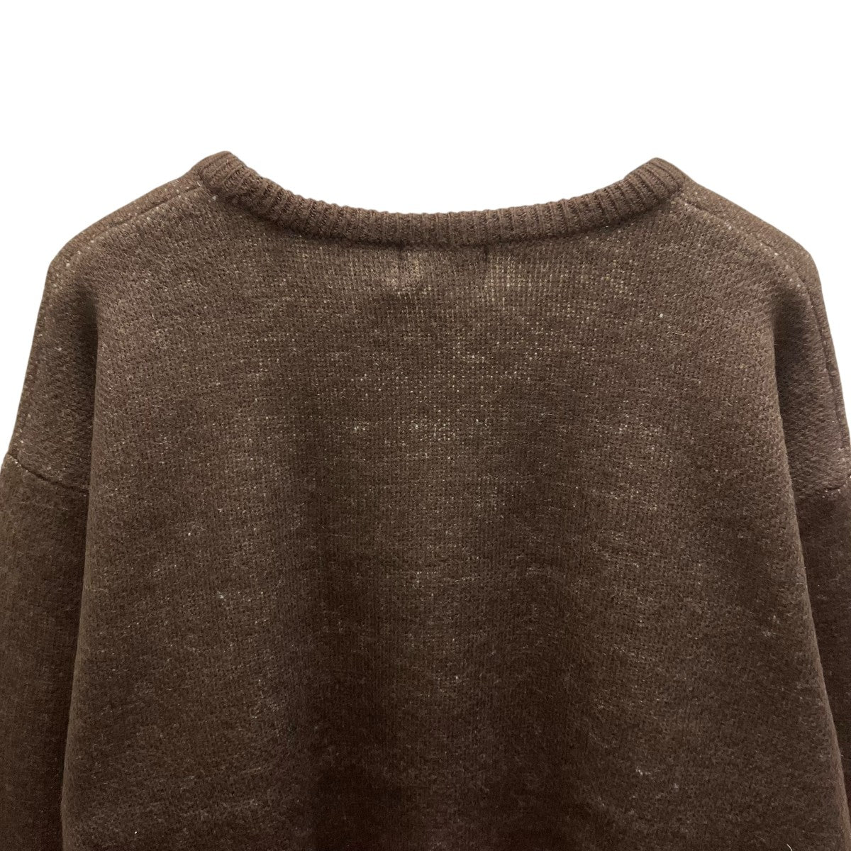 BREATH ANGEL SCRIPT LOGO MOHAIR KNIT BRW クルーネックニット 古着・中古-4枚目のアイテム画像