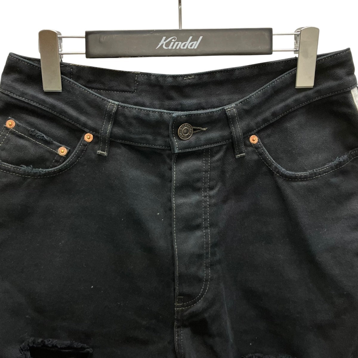 BALENCIAGA×adidas 23SS adidas Destroyed Baggy Denim Shorts デニムショートパンツ 古着・中古-2枚目のアイテム画像