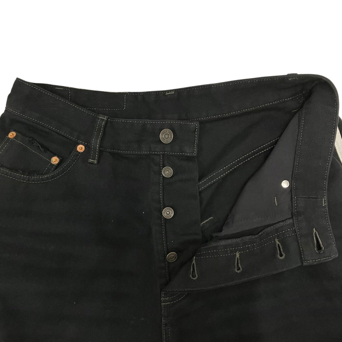 BALENCIAGA×adidas 23SS adidas Destroyed Baggy Denim Shorts デニムショートパンツ 古着・中古-6枚目のアイテム画像