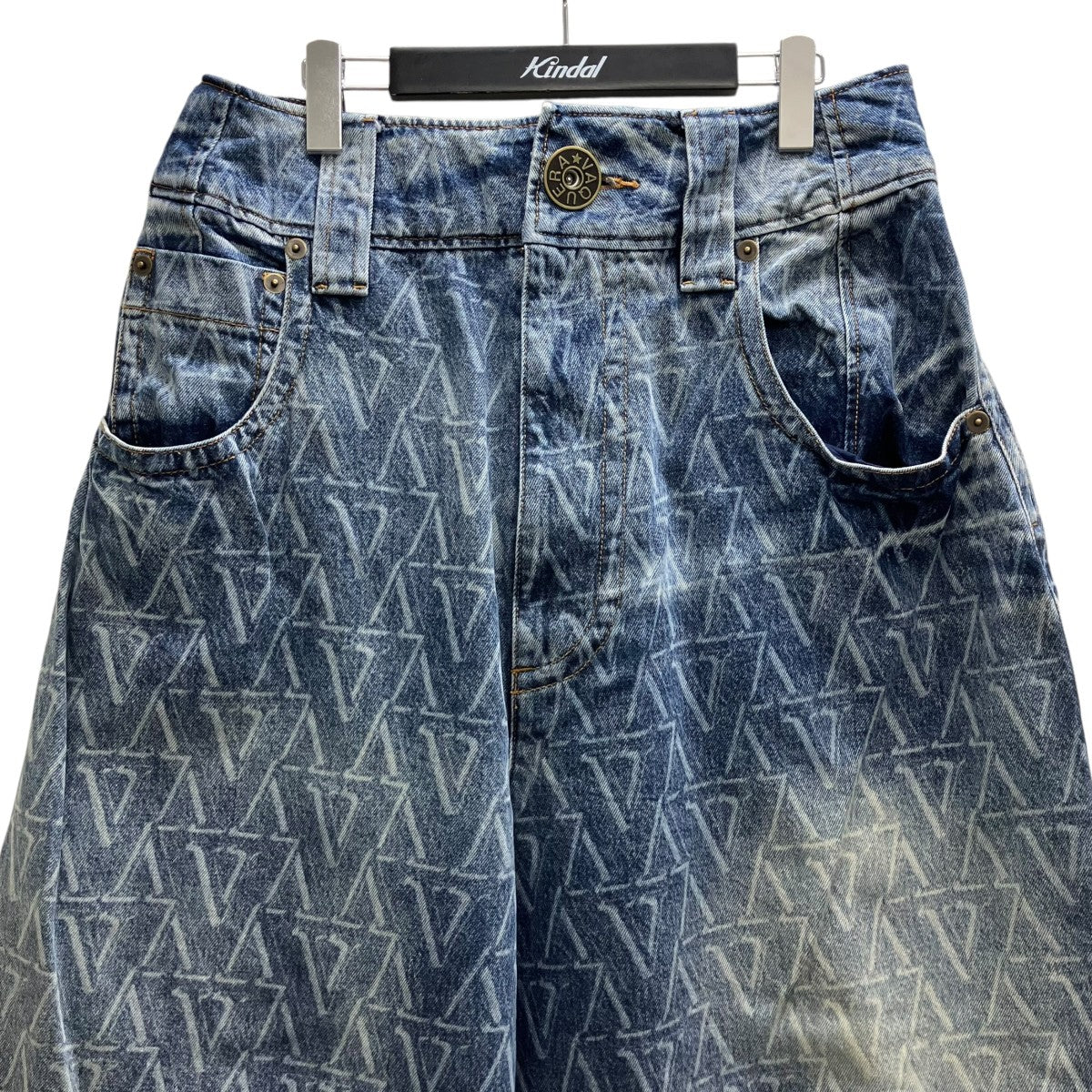 VAQUERA 総柄ワイドデニムパンツ 古着・中古-3枚目のアイテム画像