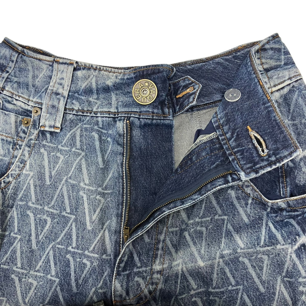 VAQUERA 総柄ワイドデニムパンツ 古着・中古-5枚目のアイテム画像