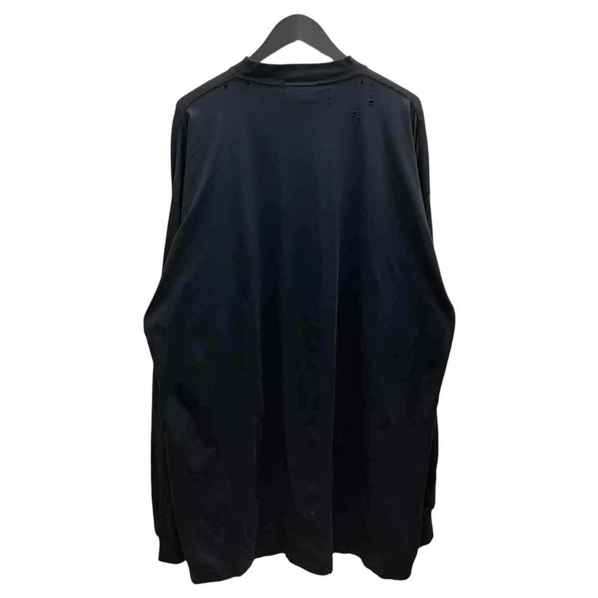 BALENCIAGA Long Sleeve Free Styling Tips T-Shirt in Washed Black 長袖Ｔシャツ 古着・中古-3枚目のアイテム画像
