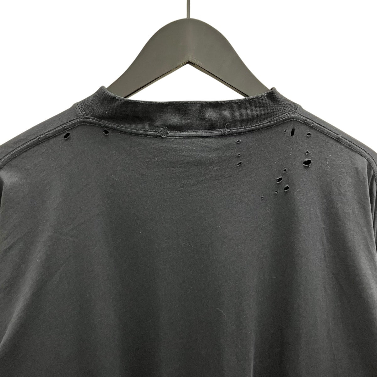 BALENCIAGA Long Sleeve Free Styling Tips T-Shirt in Washed Black 長袖Ｔシャツ 古着・中古-4枚目のアイテム画像