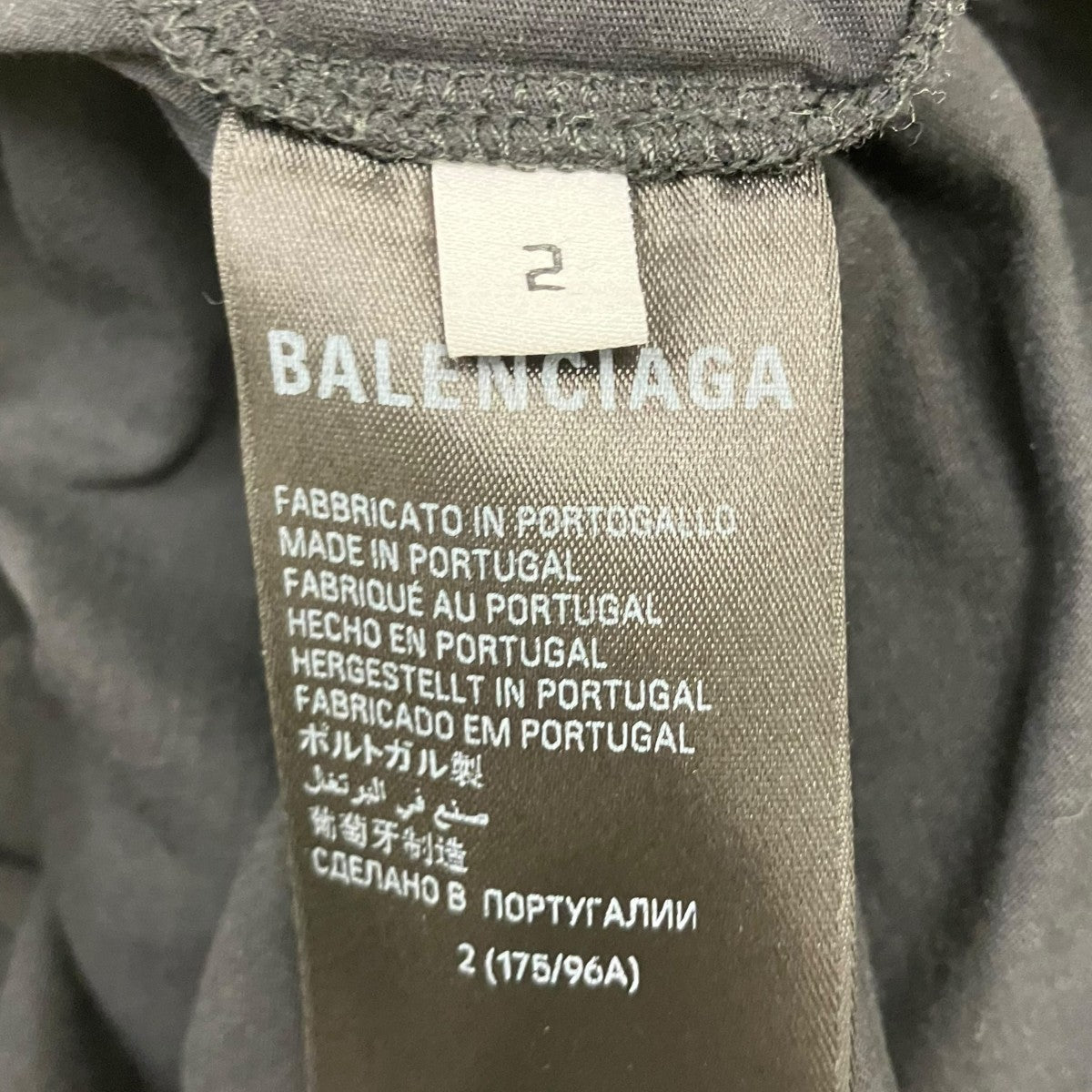 BALENCIAGA Long Sleeve Free Styling Tips T-Shirt in Washed Black 長袖Ｔシャツ 古着・中古-6枚目のアイテム画像