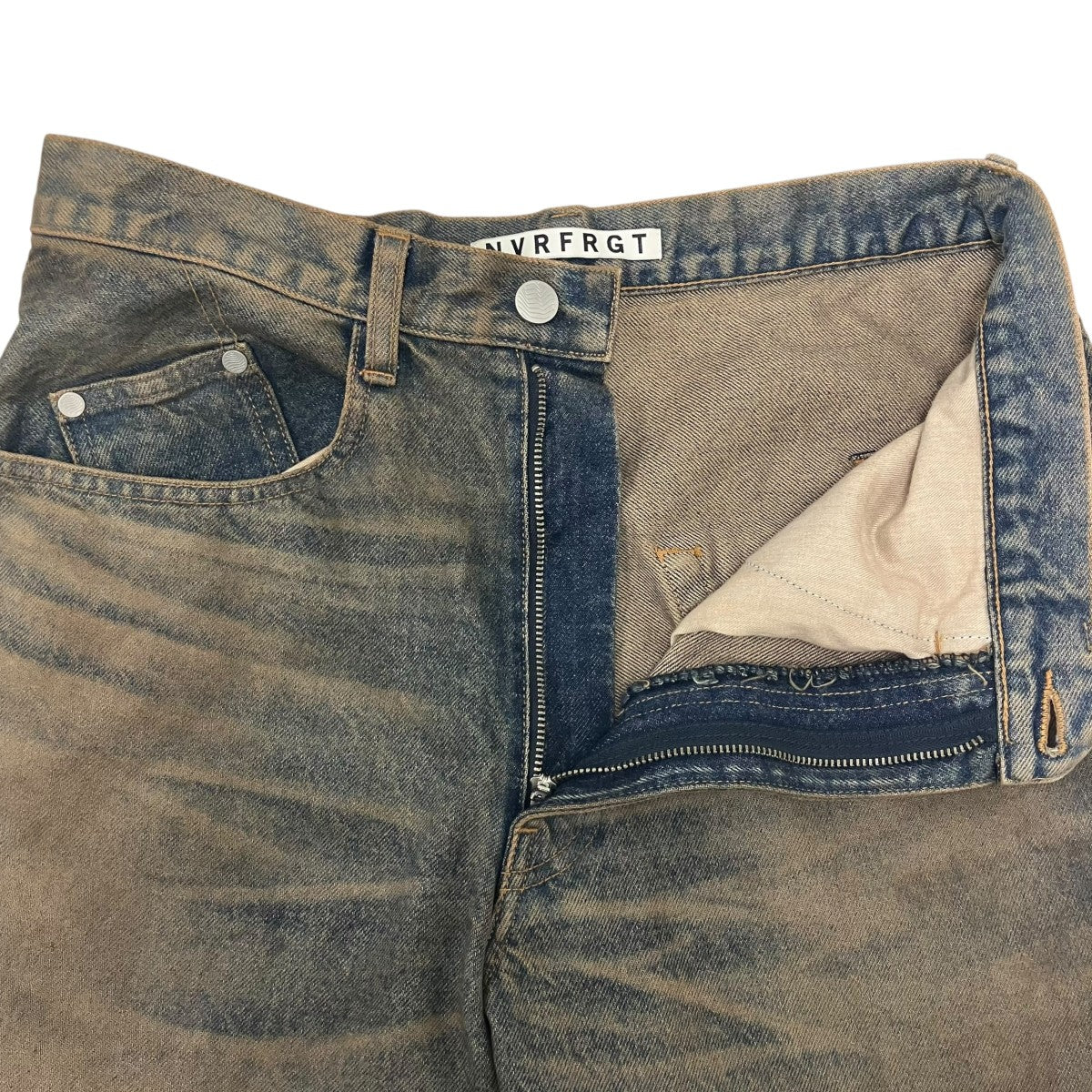 NVRFRGT 25AW 3D TWISTED WIDE LEG JEANS MUD FADED INDIGO 3D ツイステッド ワイド レッグ ジーンズデニムパンツ 古着・中古-5枚目のアイテム画像