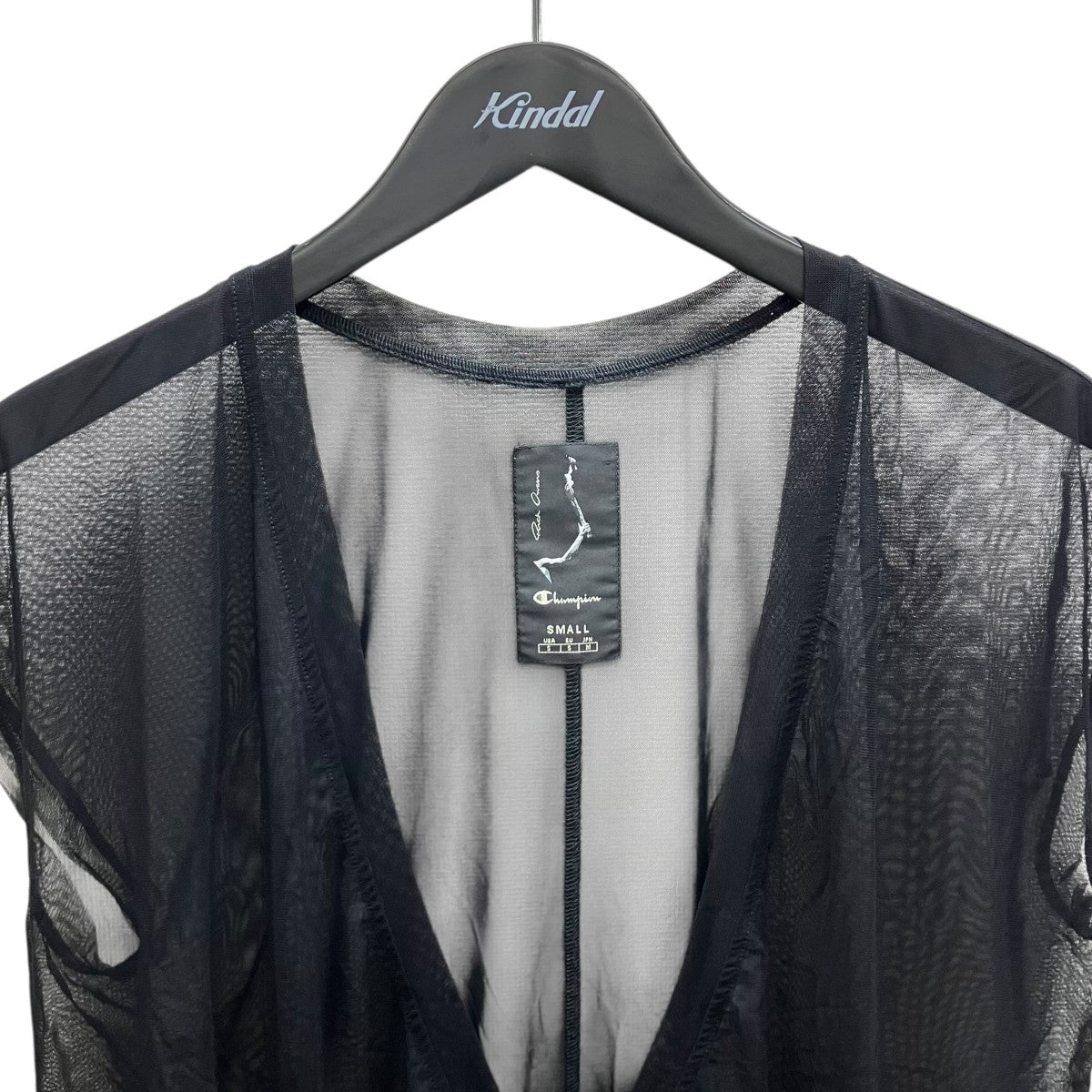 RICK OWENS×Champion メッシュVネックカットソー 古着・中古-2枚目のアイテム画像