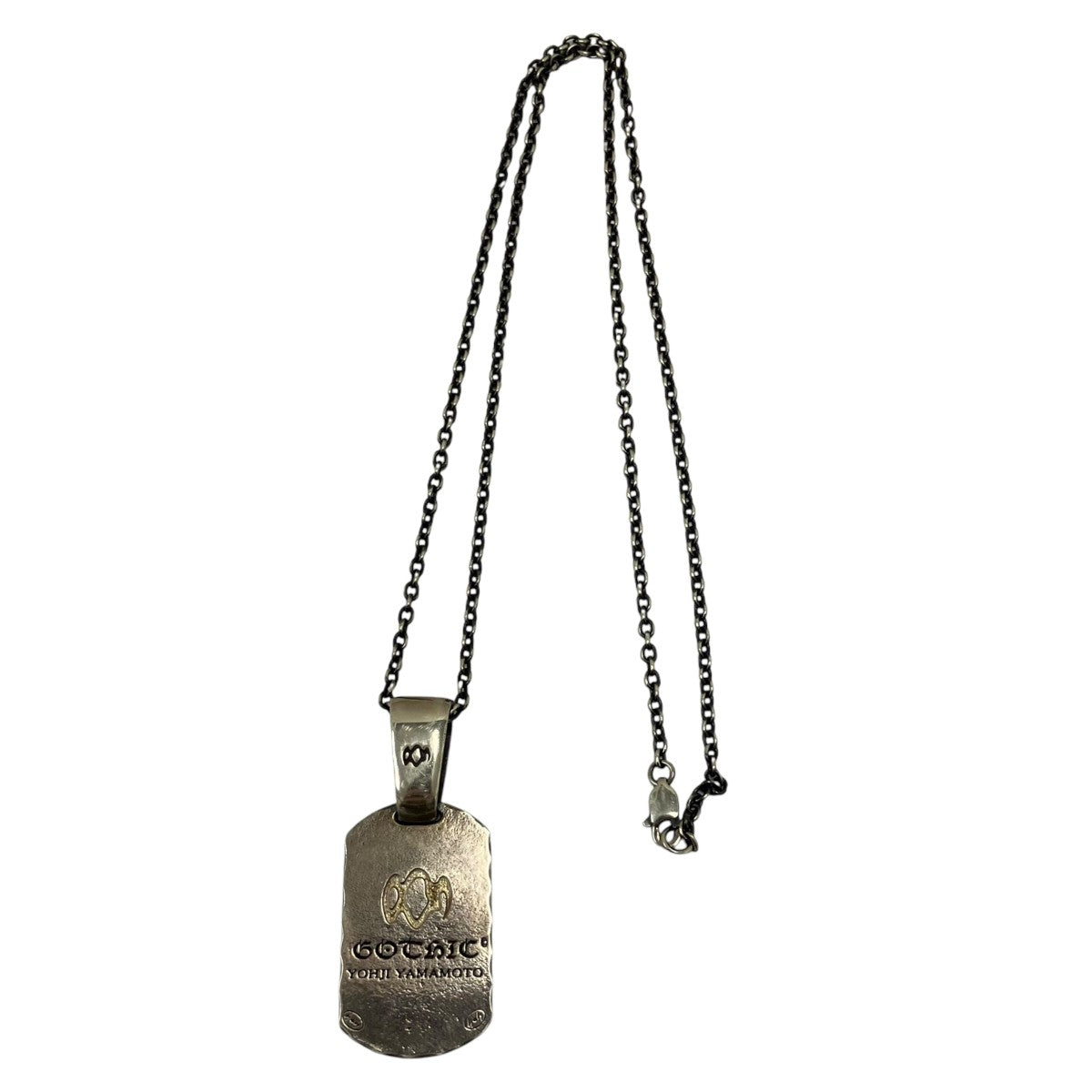 GOTHIC YOHJI YAMAMOTO SILVER 950 DOG TAG PENDANT シルバーネックレス 古着・中古-1枚目のアイテム画像