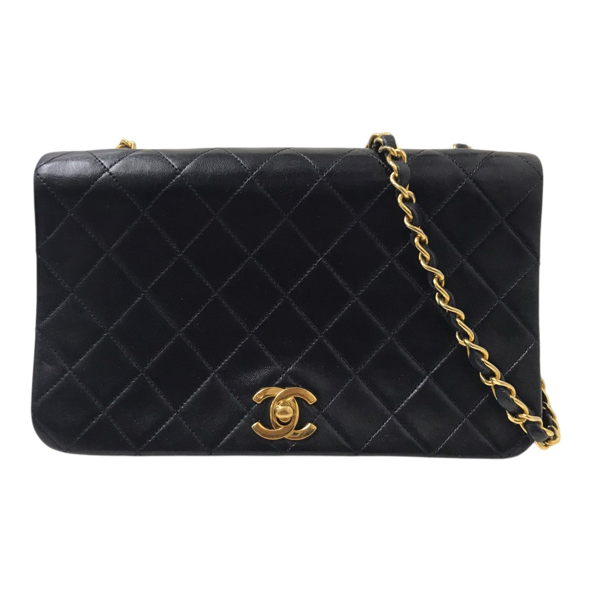 CHANEL 80〜90年代マトラッセ 23 ラムスキン フルフラップ チェーンショルダーバッグ 古着・中古-1枚目のアイテム画像