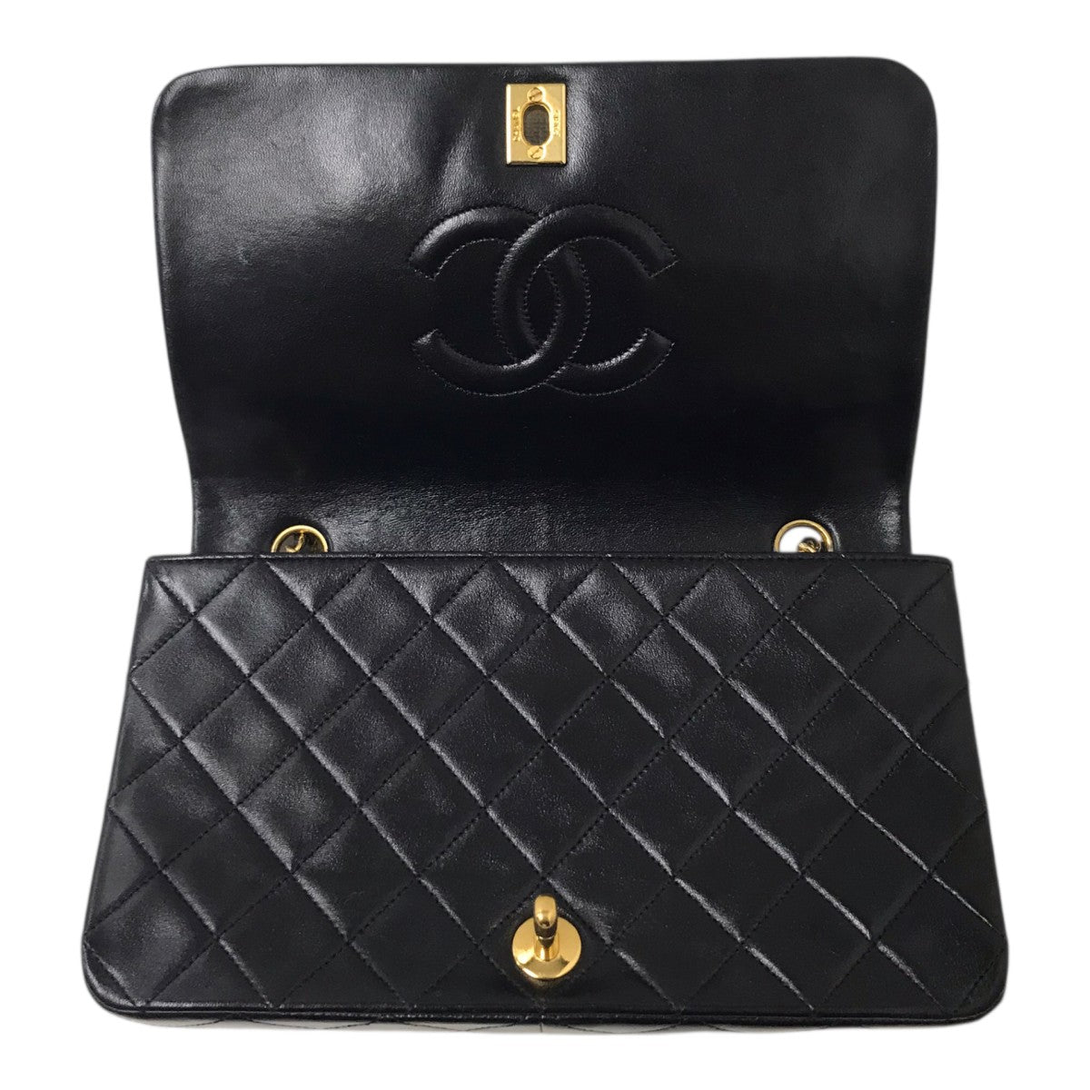 CHANEL 80〜90年代マトラッセ 23 ラムスキン フルフラップ チェーンショルダーバッグ 古着・中古-6枚目のアイテム画像
