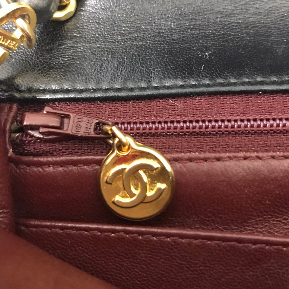 CHANEL 80〜90年代マトラッセ 23 ラムスキン フルフラップ チェーンショルダーバッグ 古着・中古-8枚目のアイテム画像