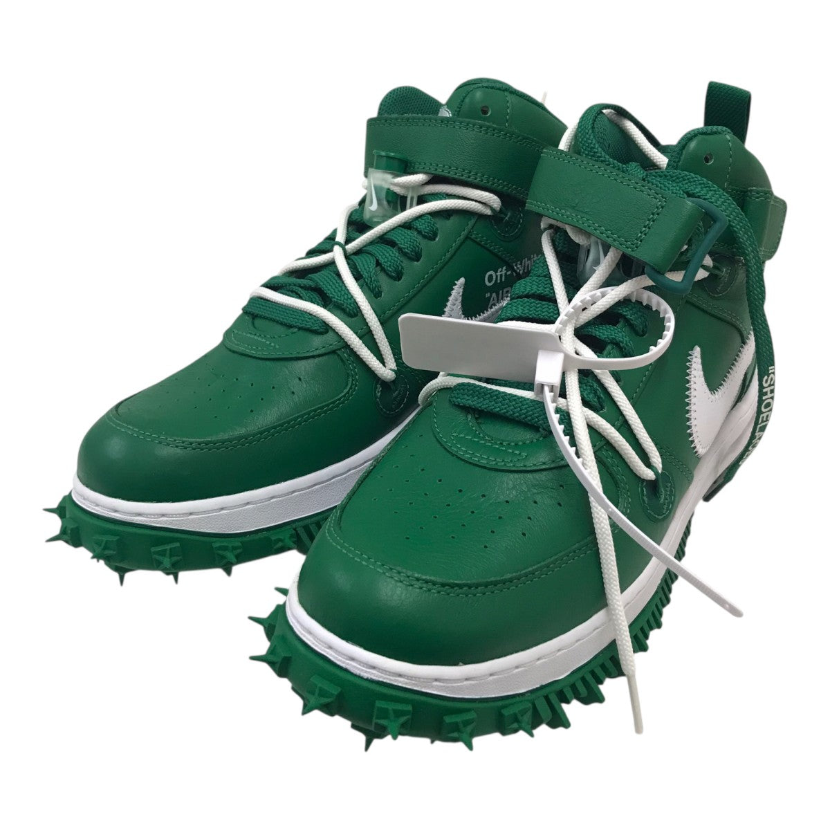 NIKE×OFFWHITE Air Force 1 Mid SP LTHR Pine Green ハイカットスニーカー 古着・中古-1枚目のアイテム画像
