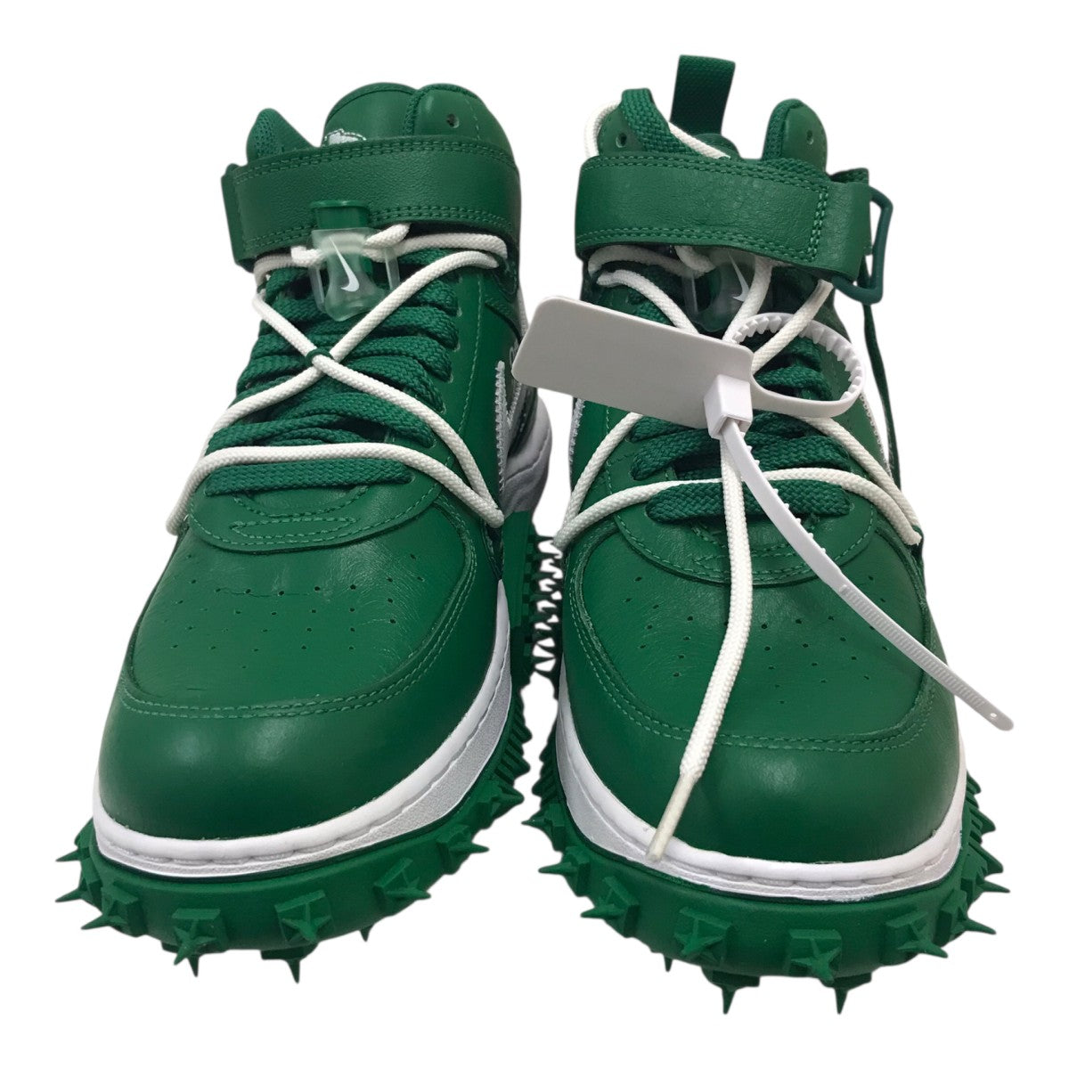 NIKE×OFFWHITE Air Force 1 Mid SP LTHR Pine Green ハイカットスニーカー 古着・中古-2枚目のアイテム画像