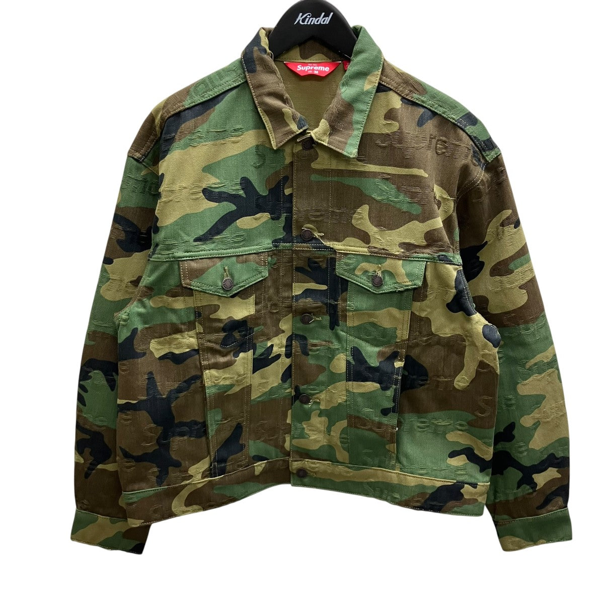 Supreme Jacquard Logos Denim Trucker Jacketデニムトラッカージャケット 古着・中古-1枚目のアイテム画像