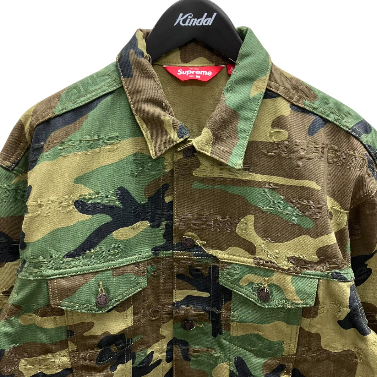 Supreme Jacquard Logos Denim Trucker Jacketデニムトラッカージャケット 古着・中古-2枚目のアイテム画像