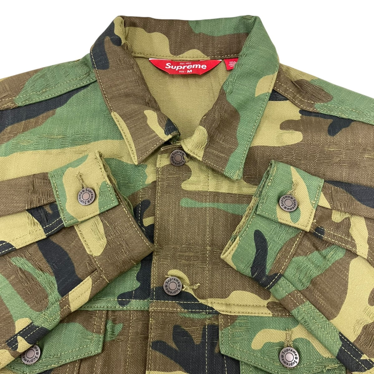 Supreme Jacquard Logos Denim Trucker Jacketデニムトラッカージャケット 古着・中古-5枚目のアイテム画像