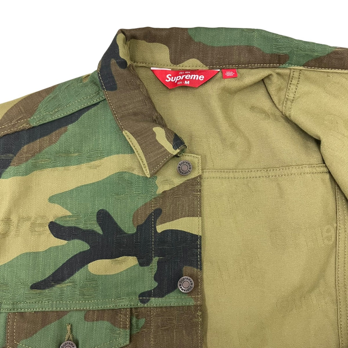 Supreme Jacquard Logos Denim Trucker Jacketデニムトラッカージャケット 古着・中古-6枚目のアイテム画像