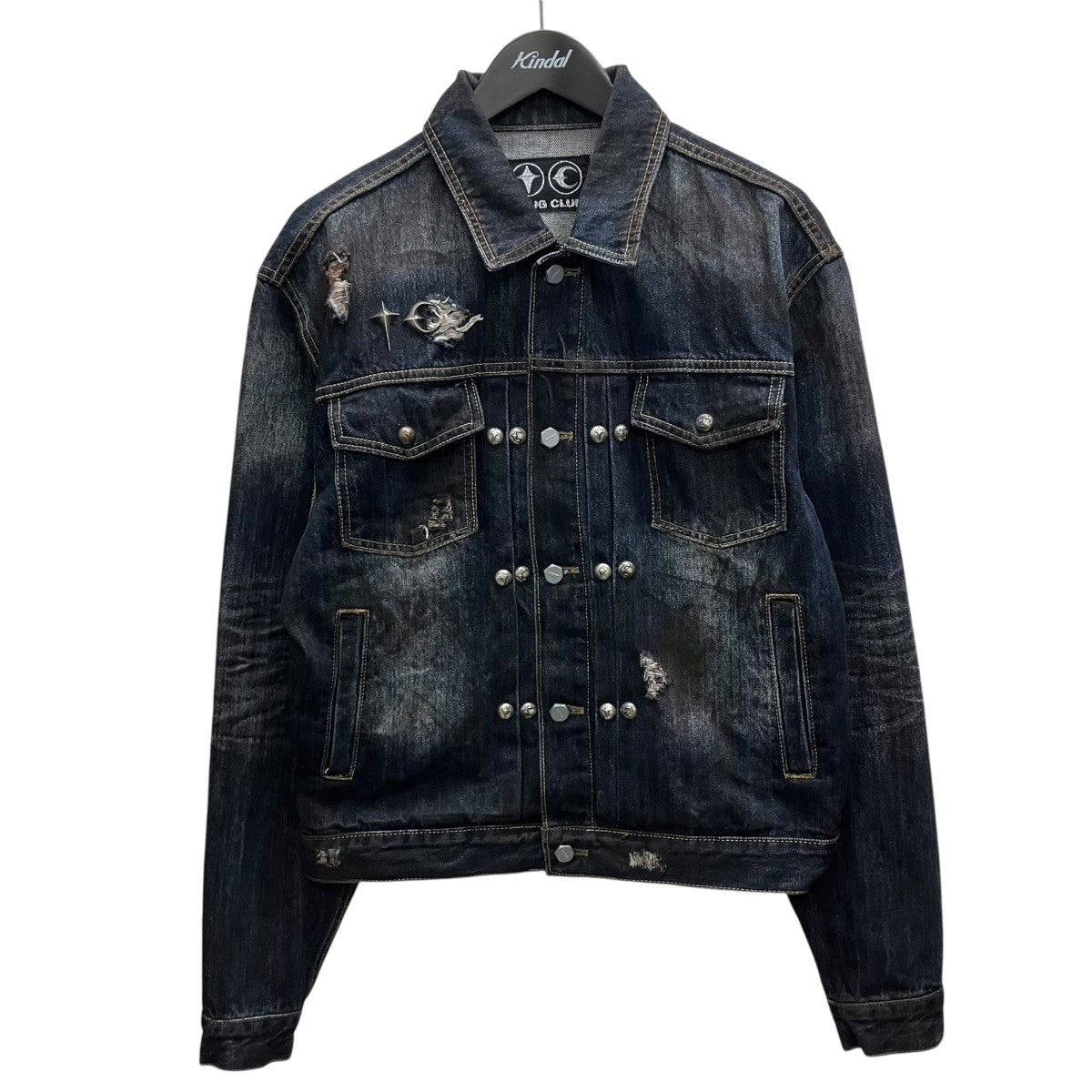THUG CLUB THUG CLUB BURN DOWN DENIM JACKET デニムジャケット 古着・中古-1枚目のアイテム画像